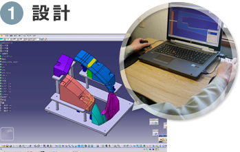 検査冶具の流れ　1　設計